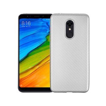 Защитный чехол Carbon TPU для Xiaomi Redmi 5 Серебристый