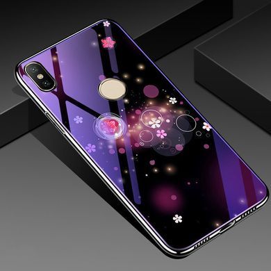 Защитный чехол Fantasy с глянцевыми торцами для Xiaomi Redmi 6 Pro / Mi A2 Lite (цветы) Малиновый