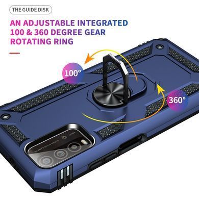 Захисний чохол Kvadrat Ring для Xiaomi Redmi Note 9 4G / Redmi 9 Power / Redmi 9T Синій