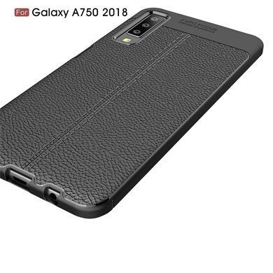 Защитный чехол Leather для Samsung A750 Galaxy A7 2018 Черный