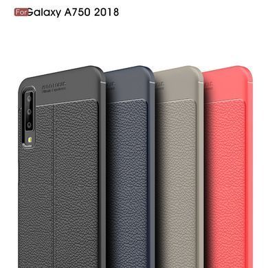 Защитный чехол Leather для Samsung A750 Galaxy A7 2018 Черный