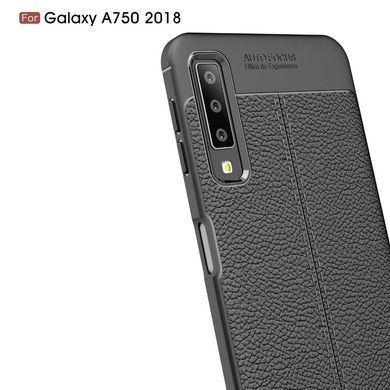Защитный чехол Leather для Samsung A750 Galaxy A7 2018 Черный