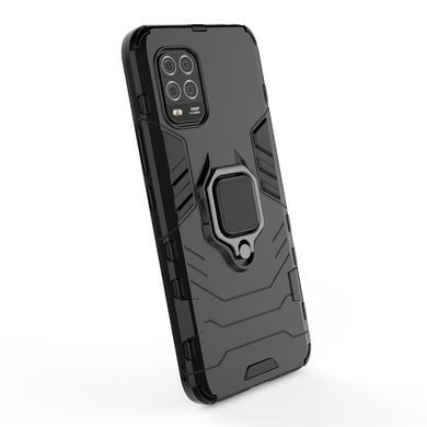 Защитный чехол Strong Guard Ring для Xiaomi Mi 10 Lite Черный
