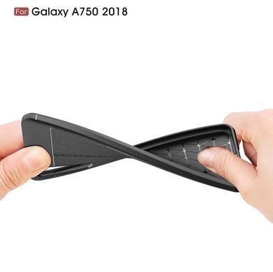 Защитный чехол Leather для Samsung A750 Galaxy A7 2018 Черный