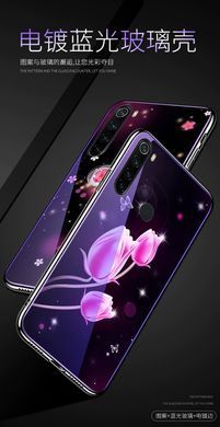 Защитный чехол Fantasy с глянцевыми торцами для Xiaomi Redmi Note 8 / Note 8 2021 (луна) Голубой
