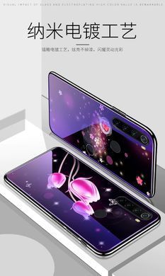 Защитный чехол Fantasy с глянцевыми торцами для Xiaomi Redmi Note 8 / Note 8 2021 (луна) Голубой