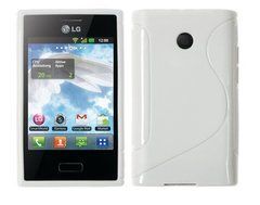 Чехол TPU S-line для LG E400 / E405 Optimus L3 Белый