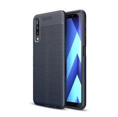 Защитный чехол Leather для Samsung A750 Galaxy A7 2018 Синий