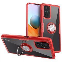 Защитный чехол Crystal Ring для Xiaomi Redmi Note 10 Pro / 10 Pro Max Красный