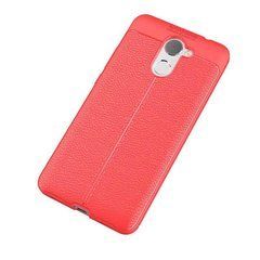 Защитный чехол Leather для Huawei Y7 / Y7 Plus Красный