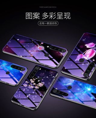 Защитный чехол Fantasy с глянцевыми торцами для Xiaomi Redmi Note 8 / Note 8 2021 (луна) Голубой