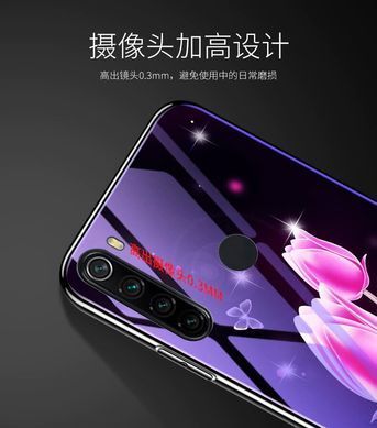 Защитный чехол Fantasy с глянцевыми торцами для Xiaomi Redmi Note 8 / Note 8 2021 (луна) Голубой