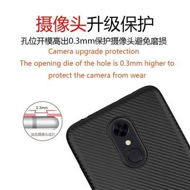 Защитный чехол Carbon TPU для Xiaomi Redmi 5 Розовый