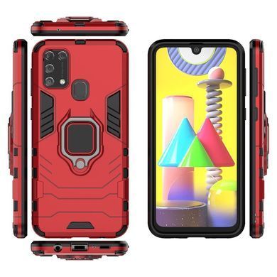 Захисний чохол Strong Guard Ring для Samsung M315F Galaxy M31 Червоний