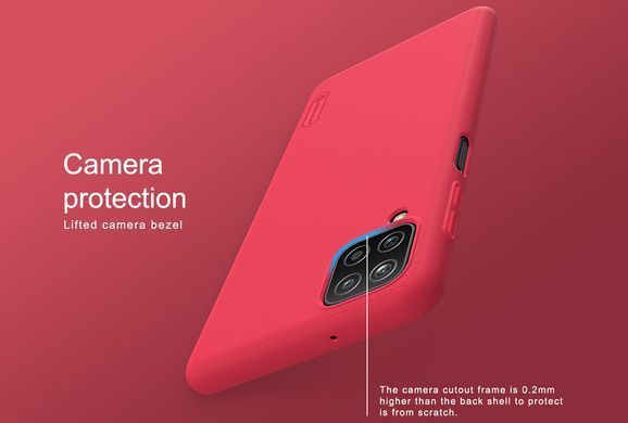 Защитный чехол Nillkin Frosted Shield для Samsung A125F Galaxy A12 / A127F Galaxy A12 Nacho / Galaxy A12s / Galaxy M12 Красный