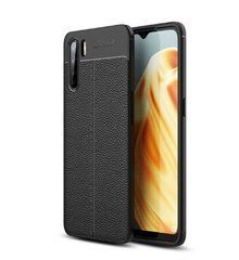 Защитный чехол Leather для Oppo A91 / Reno 3 Черный