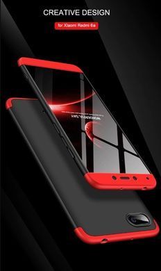 Защитный чехол GKK Full 360 для Xiaomi Redmi 6A Черный / Красный