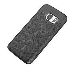 Защитный чехол Leather для Samsung G925F Galaxy S6 Edge Черный