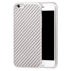 Захисний чохол Carbon TPU для iPhone 6 / 6S Сріблястий