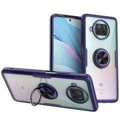 Защитный чехол Crystal Ring для Xiaomi Mi 10T Lite / Redmi Note 9 Pro 5G Темно-синий