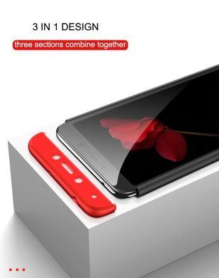 Защитный чехол GKK Full 360 для Xiaomi Redmi 6A Черный / Красный