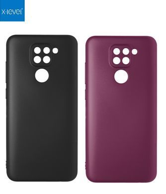 Защитный чехол X-level Guardian для Xiaomi Redmi Note 9 / Redmi 10X Бордовый