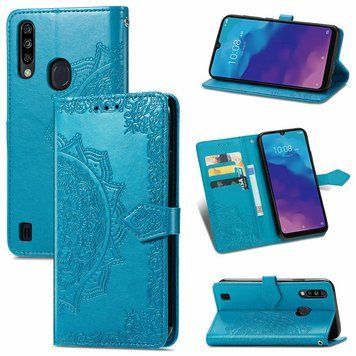 Чехол-книжка Art Book для ZTE Blade A7 2020 (с вырезом под сканер) Синий
