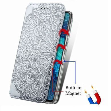 Чехол-книжка Flower Book для ZTE Blade V2020 Smart Серый