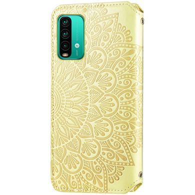 Чехол-книжка Flower Book для Xiaomi Redmi Note 9 4G / Redmi 9 Power / Redmi 9T Желтый