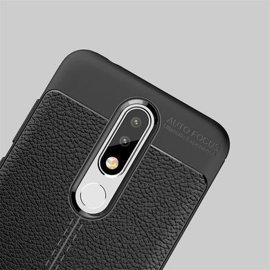 Захисний чохол Leather для Nokia 5.1 Plus 2018 (Nokia X5) Чорний