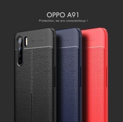 Защитный чехол Leather для Oppo A91 / Reno 3 Черный