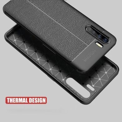 Защитный чехол Leather для Oppo A91 / Reno 3 Черный