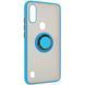 Защитный чехол Ring Buttons для ZTE Blade A7 2020 (с вырезом под сканер) Голубой