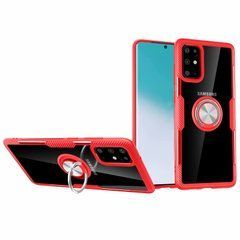 Защитный чехол Crystal Ring для Samsung A715F Galaxy A71 2020 Красный