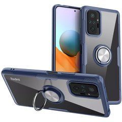 Защитный чехол Crystal Ring для Xiaomi Redmi Note 10 Pro / 10 Pro Max Синий