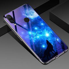 Защитный чехол Fantasy с глянцевыми торцами для Huawei Y9 2019 (луна) Голубой
