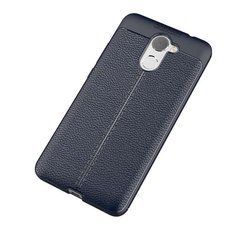 Защитный чехол Leather для Huawei Y7 / Y7 Plus Синий