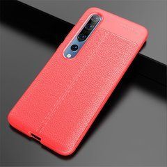 Защитный чехол Leather для Xiaomi Mi 10 / Mi 10 Pro Красный