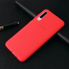 Защитный чехол TPU Matte для Samsung A750 Galaxy A7 2018 Красный