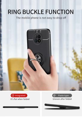 Защитный чехол Color Ring для Xiaomi Redmi Note 9 5G / Redmi Note 9T Черный
