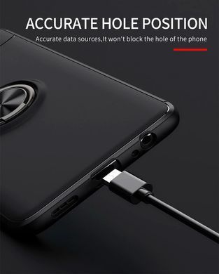 Защитный чехол Color Ring для Xiaomi Redmi Note 9 5G / Redmi Note 9T Черный