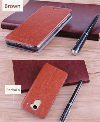 Чохол-книжка MOFI для Xiaomi Redmi 4 Коричневий