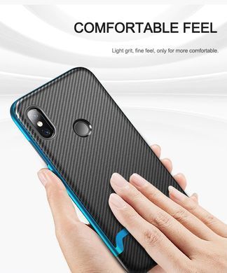 Ударопрочный чехол iPaky TPU+PC для Xiaomi Redmi Note 6 Pro Черный / Голубой