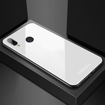 Защитный чехол Glass для Huawei Y6 Pro 2019 (без вырез под сканер) / Huawei Y6 2019 / Huawei Honor 8A Белый