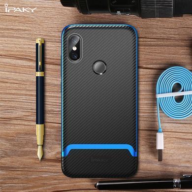 Ударопрочный чехол iPaky TPU+PC для Xiaomi Redmi Note 6 Pro Черный / Голубой