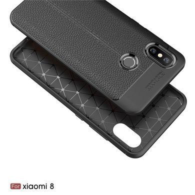 Захисний чохол Leather для Xiaomi Mi8 Чорний
