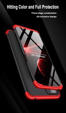 Защитный чехол GKK Full 360 для Xiaomi Redmi 10 Черный / Красный