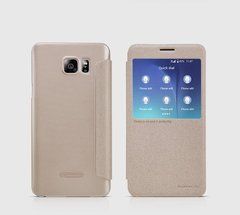 Чехол-книжка Nillkin Sparkle для Samsung N920H Galaxy Note 5 Золотистый