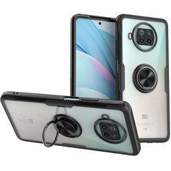 Защитный чехол Crystal Ring для Xiaomi Mi 10T Lite / Redmi Note 9 Pro 5G Черный