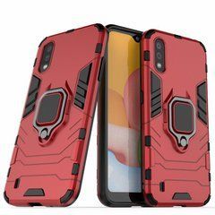 Защитный чехол Strong Guard Ring для Samsung A015F Galaxy A01 Красный
